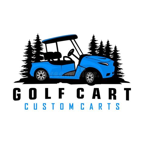 golf cart logo stock vector illustration  logo heavy