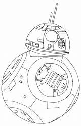 Coloring Pages Bb Bb8 Wars Star Space Popular sketch template