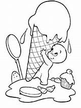 Icecream Kids Coloring Pages Fun Ice Cream sketch template