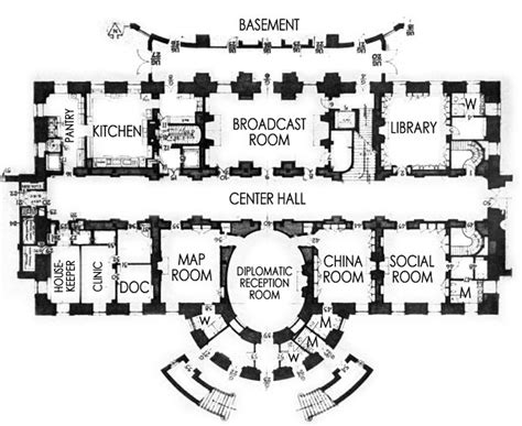 floor plan white house blueprint floorplansclick