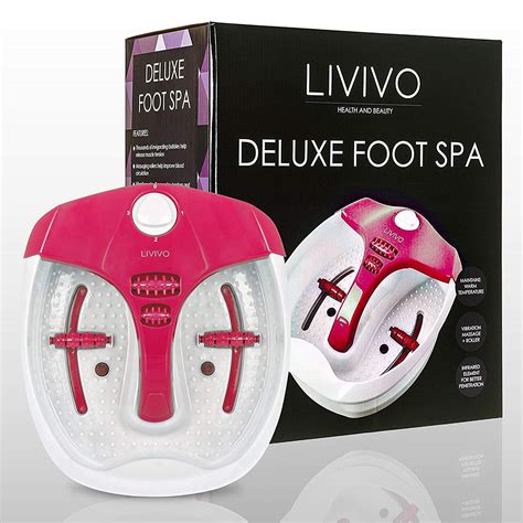 livivo deluxe foot spa luxury electric heated multi function foot