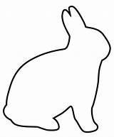 Rabbit Clipart Outline Library Simple Line sketch template