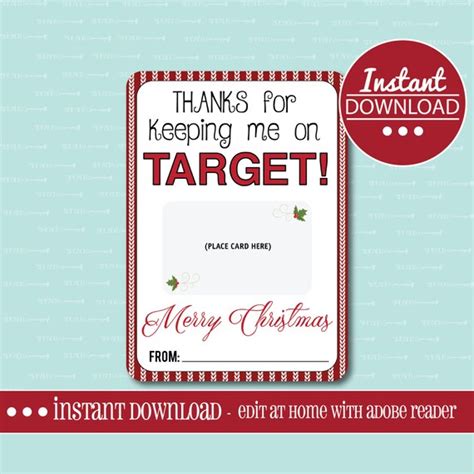 target gift card holder printable editable gift card