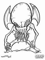 Coloring Pages Alien Scary Monster Drawing Creepy Monsters Death Printable Hand Book Space Cute Aliens Mail Outer Getdrawings Drawings Print sketch template