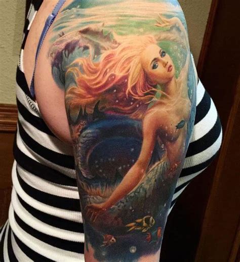 100 Beautiful Mermaid Tattoos For Men 2020 Designs With Meaning