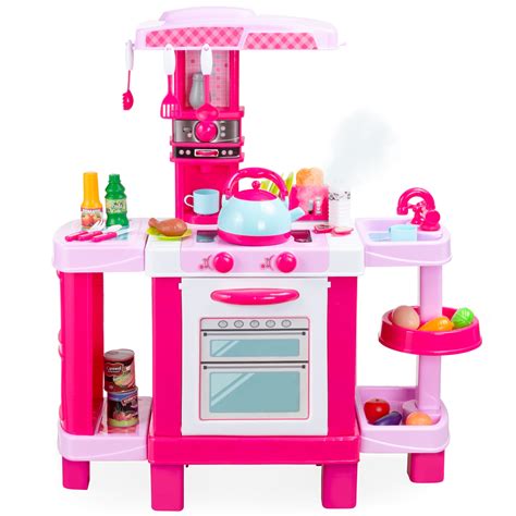 choice products pretend play kitchen toy set  kids  water vapor teapot