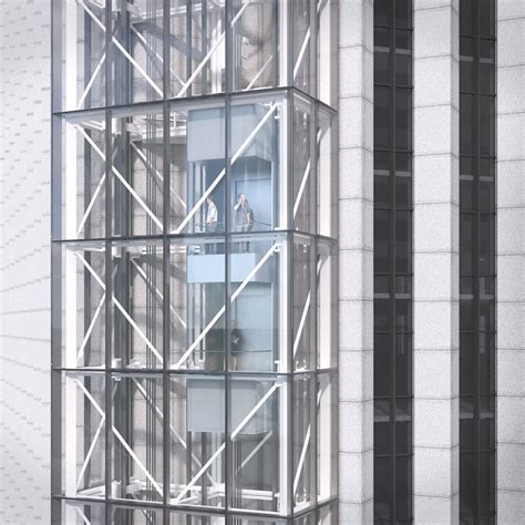 great glass elevator  whisk visitors  storeys  chicagos aon center  autocad blocks