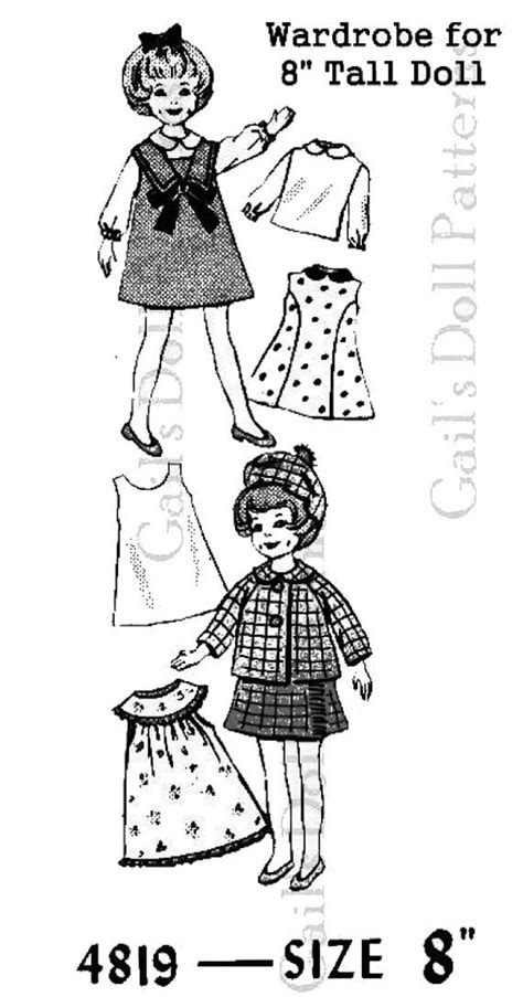 E695 Vintage Ann Adams 8 Doll Wardrobe 4819 Etsy