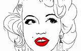Marilyn Monroe sketch template