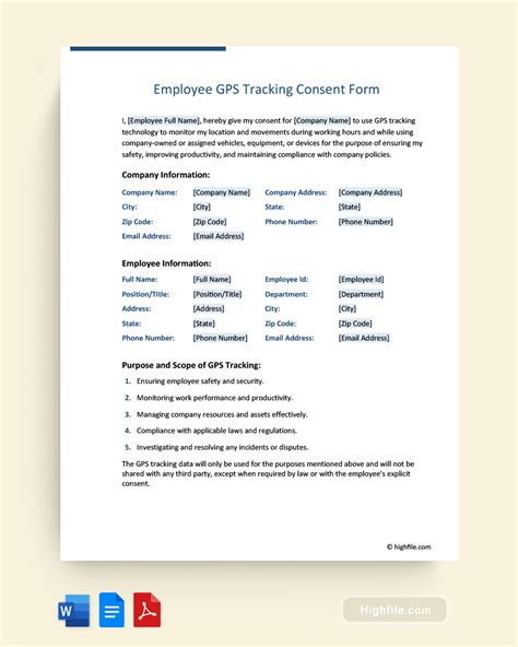 employee gps tracking consent form highfile