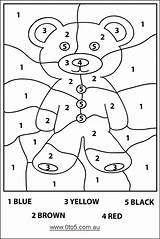 Color Numbers Coloring Pages Number Bear Easy Corduroy Preschool Colour Teddy Au Young Activities Template Kindergarten Kids Children Teddybear Worksheets sketch template