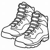 Coloring Pages Shoes Outdoor Botas 為孩子的色頁 sketch template