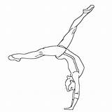 Gymnastics Beam Gril Olympic sketch template