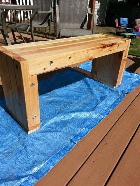 ana white rustic  bench diy projects