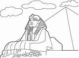 Sphinx Coloring Pages Egypt Pyramids Egyptian Drawing Wonders Pyramid Flag Ancient Para Egipto Colouring Sketch Great Giza Drawings Kids Color sketch template