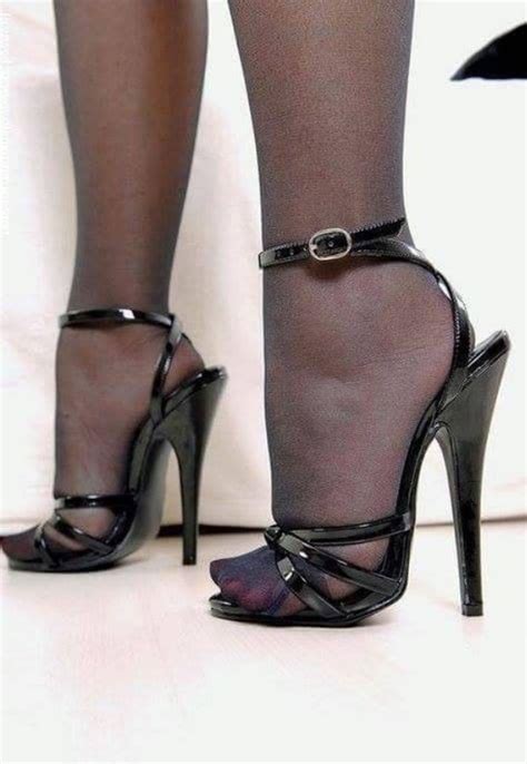 black sandals black pantyhose pantyhose highheels tights and heels