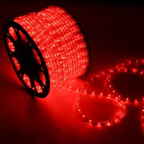 150 red led rope light home outdoor christmas lighting wyz works