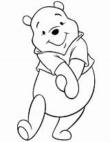Coloring Pooh Bear Disney Cute sketch template