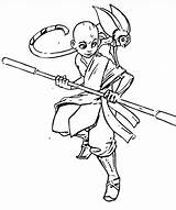 Coloring Avatar Aang Ebab Wecoloringpage sketch template
