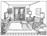 Perspective Drawing Point Room Sketch Bedroom Bridge Building Furniture Interior House Drawings Line City Pencil Kitchen Sketches Getdrawings Plan Living sketch template