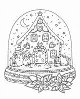 Coloring Pages Christmas Snow Navidad Mandalas Globe Printable Book Mandala Kids Sheet Drawing Dibujo Libro Colores Morris Navideñas Julia Målarbilder sketch template