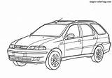 Coloring Fiat Palio Pages 500 Cars Transportation Drawing Paper sketch template