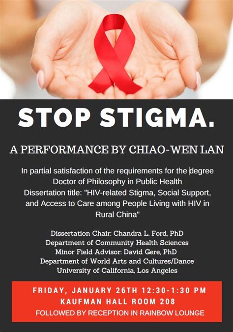 Stop Stigma A Performance By Chiao Wen Lan Chipts Center For Hiv