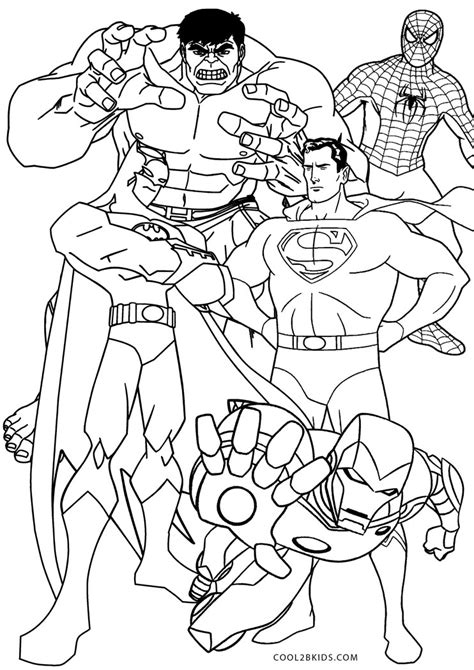 superhero coloring sheets  kids print cool coloring pages