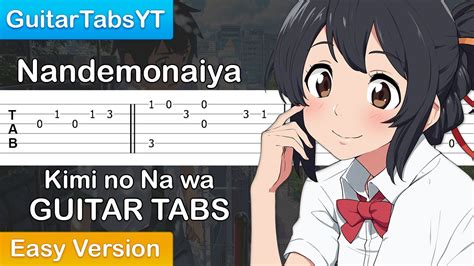 kimi  na wa   nandemonaiya guitar tutorial