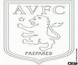 Villa Aston Football Coloring Logo Soccer English Pages Fc Club Emblems Clubs Europe sketch template
