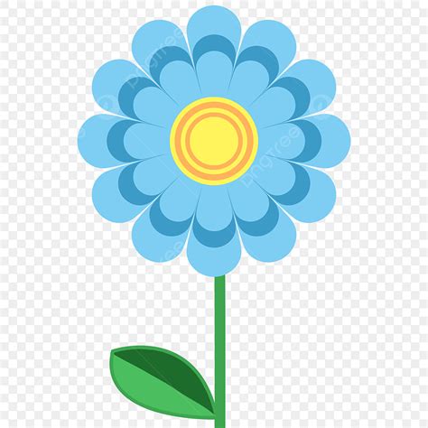 blue flower border clipart hd png blue cartoon flower plant blue