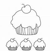 Coloring Birthday Cupcakes Pages Poster Sheet sketch template
