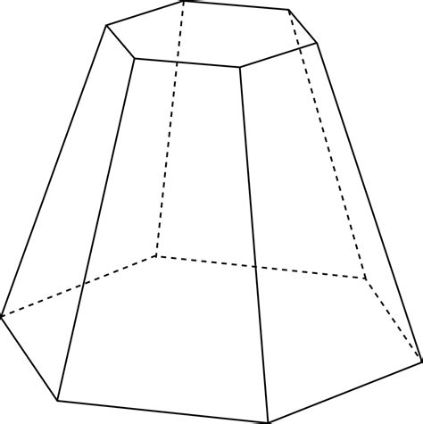 frustum   hexagonal pyramid clipart