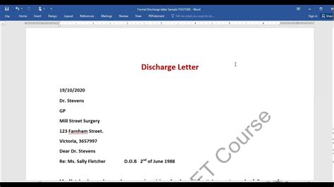 discharge letter oet  dr fady assem youtube
