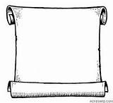 Scroll Paper Printable Clip Clipart Designs sketch template