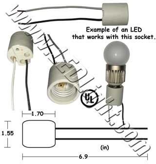female socket  wires  led lights ledlight