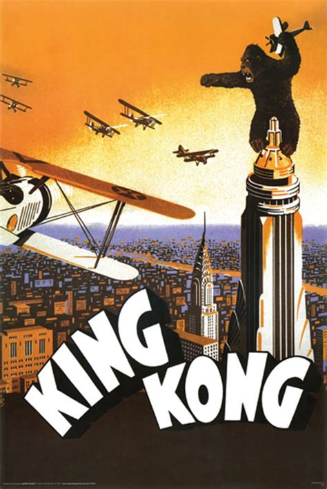 King Kong 24x36 Movie Poster 1933 Vintage Style Empire State Building