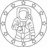 Astronaut Weltraum Emblem Weltall Astronauts Planeten Hi Raketenstart Malvorlage Xcolorings Löydä sketch template
