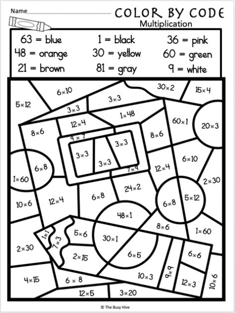 mystery picture multiplication coloring coloring pages