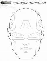 Capitan Avengers Colorare Maschera Coloring sketch template