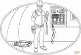Electrician Coloring Pages Supercoloring Categories sketch template
