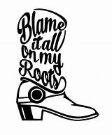Blame Roots Lyrics Garth Cricut Singers Cowboy Rodeo Pinclipart Cameo sketch template