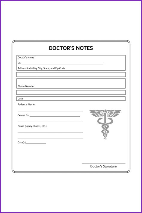 printable fake dr notes  printable templates