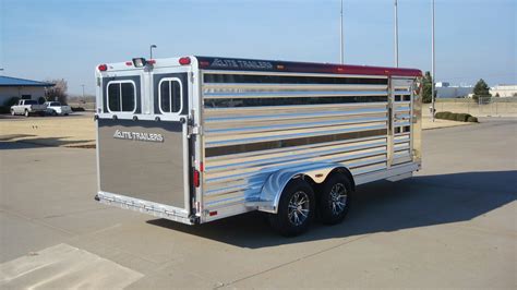 bumper pull  pro aluminum trailer elite custom aluminum horse  stock trailers