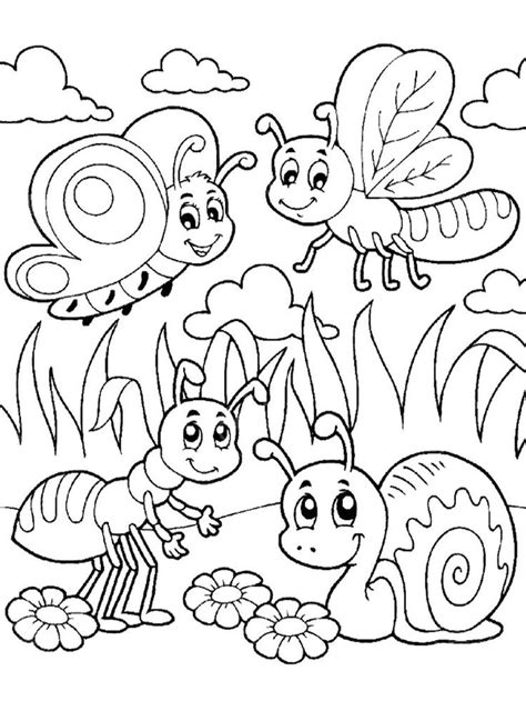 insects coloring page pintable coloring ideas bug coloring pages