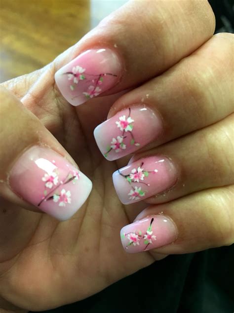 cherry blossom nails cherry blossom nails art cherry blossom