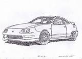 Type Honda Integra Civic sketch template