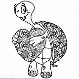 Coloring Turtle Pages Heart Zentangle Holding Choose Board sketch template