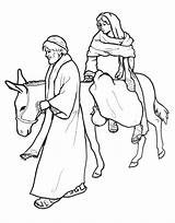 Joseph Donkey Bethlehem sketch template