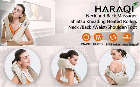 neck and back shoulder massager with heat deep kneading
